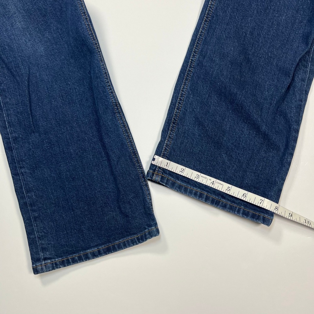 Tecovas Ranchwear Straight Leg Jeans Mens 34x32 Dark Blue Premium Denim - Picture 9 of 12